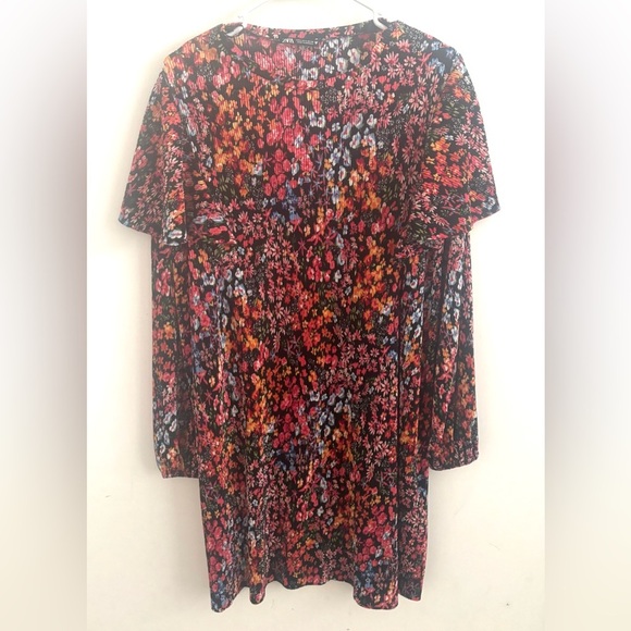 Zara Floral Puff Sleeve Smock Mini Dress Blogger Favorite Feminine Loose fit L - Picture 5 of 8